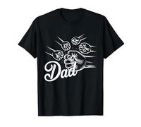 Funny Dad of Four Toddler Kids Día del Padre Fist Bump Family Camiseta