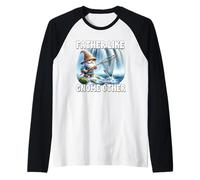 Funny Dad Saying For Men Fathers Day Fishing Gnome For Dad Camiseta Manga Raglan