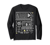Funny Dad Shirt Modern Daddy Father's Day Manga Larga