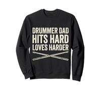 Funny Dad Vintage Papa Rock Metal Tambores Hits Music Gift Sudadera