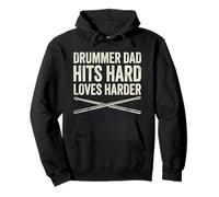 Funny Dad Vintage Papa Rock Metal Tambores Hits Music Gift Sudadera con Capucha