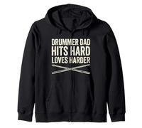 Funny Dad Vintage Papa Rock Metal Tambores Hits Music Gift Sudadera con Capucha