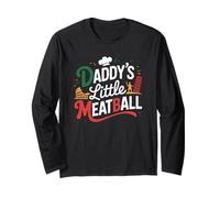 Funny Daddys Little Meatball Cute Joke Mujeres Hombres Manga Larga