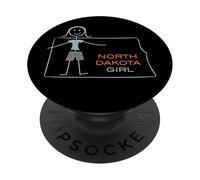 Funny Dakota del Norte, ND Girls North Dakota PopSockets PopGrip Adhesivo