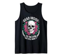 Funny Dead Inside To The Gym Diciendo Entrenamiento Humor Mujeres Hombres Camiseta sin Mangas