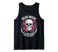 Funny Dead Inside To The Gym Diciendo Entrenamiento Humor Mujeres Hombres Camiseta sin Mangas