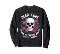 Funny Dead Inside To The Gym Diciendo Entrenamiento Humor Mujeres Hombres Sudadera