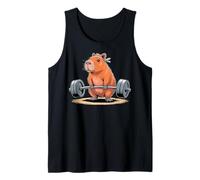Funny Deadlift Capybara Cute Fitness Capy Gym Lover Camiseta sin Mangas