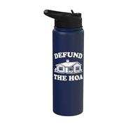 Funny Defund The HOA Homeowners Association Suburban Art Stainless Steel Insulated Water Bottle