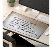 Funny Desk Accessories For Work My Promise To My Children, I Will Not Abandon You. Alfombrilla de mouse grande para escritorio