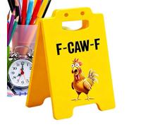 Funny Desk Sign | Rooster Acrylic Signs | Tabletop Decor Novelty