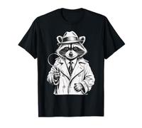 Funny Detective Raccoon Camiseta