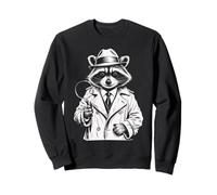 Funny Detective Raccoon Sudadera