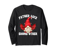 Funny Devil Wings Red Fathers Day GNOME Dad Graphic Grandpa Manga Larga
