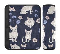 Funny Devon Rex Cats - Funda para cinturón de coche (2 unidades), color azul marino
