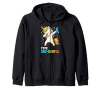 Funny Diabetic Diabetes T1D Type One-Derful Unicorn Sudadera con Capucha