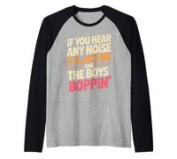 Funny Diciendo Yo Y Los Chicos Boppin Noise Joke Mujeres Hombres Camiseta Manga Raglan