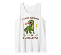 Funny Dinosaur Adult Joke Meme Hilarious Licking Pussy Pun Camiseta sin Mangas
