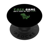 Funny Dinosaur Dont Look Game Over Trex Juego Niños Niñas Niños PopSockets PopGrip Adhesivo