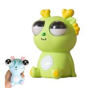 Funny Dinosaur Stress Relief Toy, Eye-Popping Dragon Squeeze Toy for Adults, Pink Squishy Slow Rise Stress Ball, Office Desk Stress Relief, Cute Popping Ball Toy Valentine Gift (Light Green)