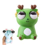 Funny Dinosaur Stress Relief Toy, Eye-Popping Dragon Squeeze Toy for Adults, Pink Squishy Slow Rise Stress Ball, Office Desk Stress Relief, Cute Popping Ball Toy Valentine Gift (Dark Green)