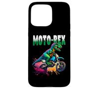 Funny Dinosaur T-Rex Motorbike Dirt Bike Motocross Off Road Carcasa para iPhone 15 Pro MAX