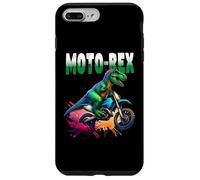 Funny Dinosaur T-Rex Motorbike Dirt Bike Motocross Off Road Carcasa para iPhone 7 Plus/8 Plus