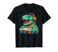 Funny Dinosaur Video Games Cool Gamer T-Rex Men Women Kids Camiseta