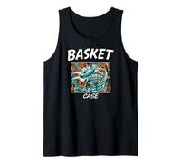 Funny Disc Golf Basket Case Retro Pop Art Camiseta sin Mangas