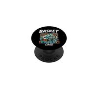 Funny Disc Golf Basket Case Retro Pop Art PopSockets PopGrip Adhesivo