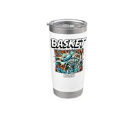 Funny Disc Golf Basket Case Retro Pop Art Vaso térmico de acero inoxidable de doble pared