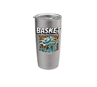 Funny Disc Golf Basket Case Retro Pop Art Vaso térmico de acero inoxidable de doble pared