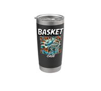 Funny Disc Golf Basket Case Retro Pop Art Vaso térmico de acero inoxidable de doble pared