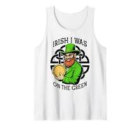 Funny Disc Golf Día de San Patricio Irlandés I Was On The Green Camiseta sin Mangas