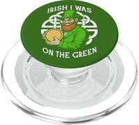 Funny Disc Golf Día de San Patricio Irlandés I Was On The Green PopSockets PopGrip para MagSafe