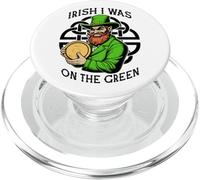Funny Disc Golf Día de San Patricio Irlandés I Was On The Green PopSockets PopGrip para MagSafe