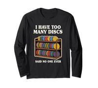 Funny Disc Golf Hombres Mujeres I Have Too Many Discs Manga Larga