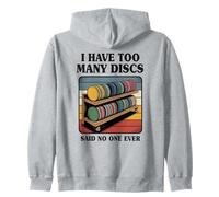 Funny Disc Golf Hombres Mujeres I Have Too Many Discs Sudadera con Capucha