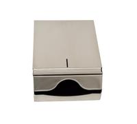 Funny - Dispensador de toallas de papel para manos (1 unidad con 500 pañuelos, acero inoxidable, se puede cerrar)