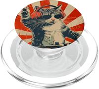 Funny DJ Cat Disco Sound Tech Auriculares Música PopSockets PopGrip para MagSafe