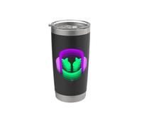 Funny DJ Marshmallow SmilingFace Cute - Colores 4D Vaso térmico de acero inoxidable de doble pared