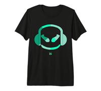 Funny DJ SmilingFace Multicolores Verde Olive|Turquesa Camiseta Premium