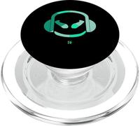 Funny DJ SmilingFace Multicolores Verde Olive|Turquesa PopSockets PopGrip para MagSafe