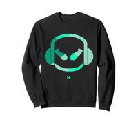 Funny DJ SmilingFace Multicolores Verde Olive|Turquesa Sudadera