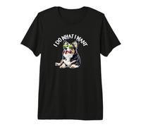 Funny Do What I Want Welsh Black Tricolor Corgi Lover Camiseta Premium