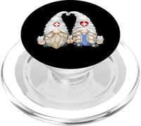 Funny Doctor Couple Gnomes For Women and Pediatric Nurse Mom PopSockets PopGrip para MagSafe