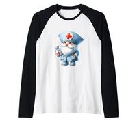 Funny Doctor GNOME Graphic For Women and Men Retro Nurse Camiseta Manga Raglan