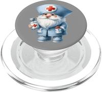 Funny Doctor GNOME Graphic For Women and Men Retro Nurse PopSockets PopGrip para MagSafe