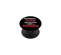 Funny Dog Agility - Cuando mi Perro Sale de Curso, freestyling PopSockets PopGrip Adhesivo