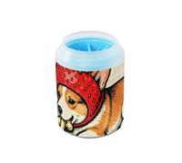 Funny Dog and Bone - Cepillo de baño reutilizable con cerdas de silicona suave para gatos y perros